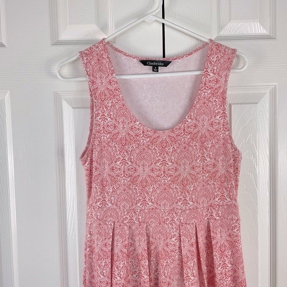 Chadwick’s Sun Dress, Size S, Floral Print Knit, Sleeveless, Cotton Blend - Picture 2 of 7